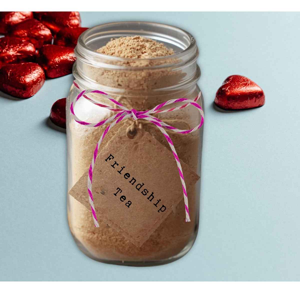 jar of hot tea mix