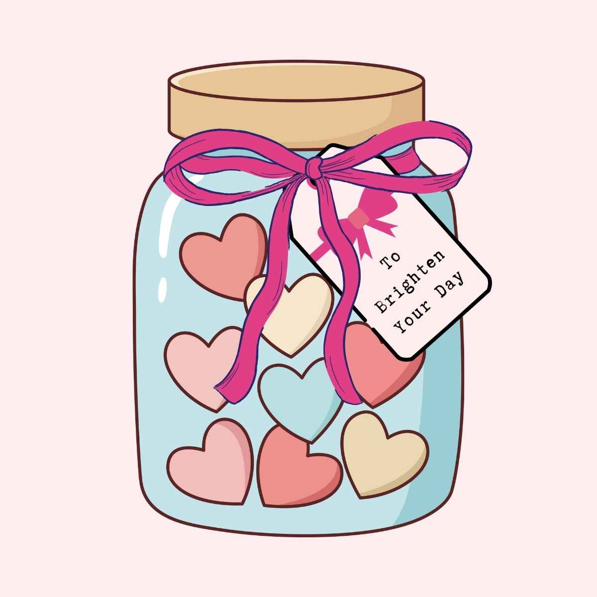 jar of valentine treats