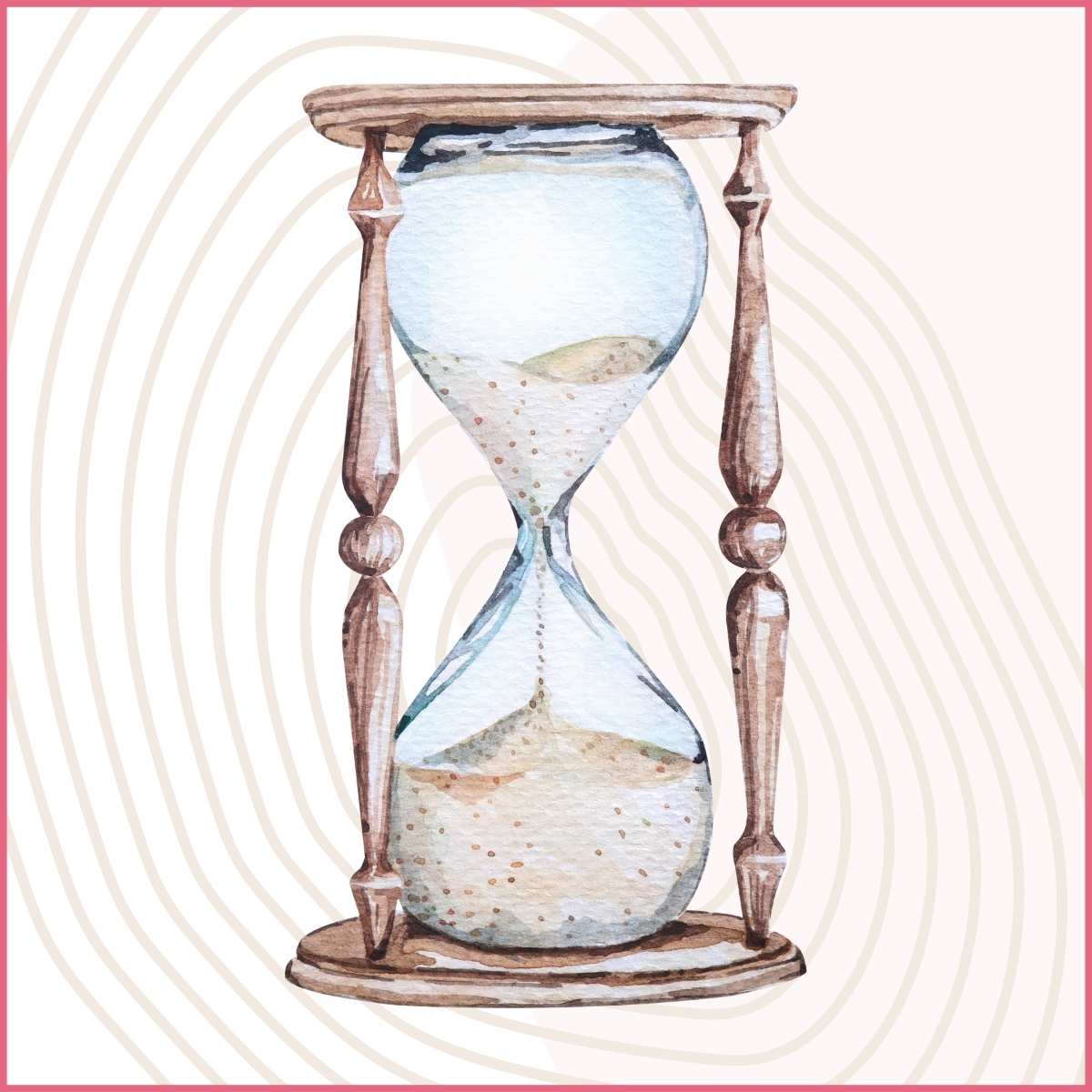 hourglass with sand falling