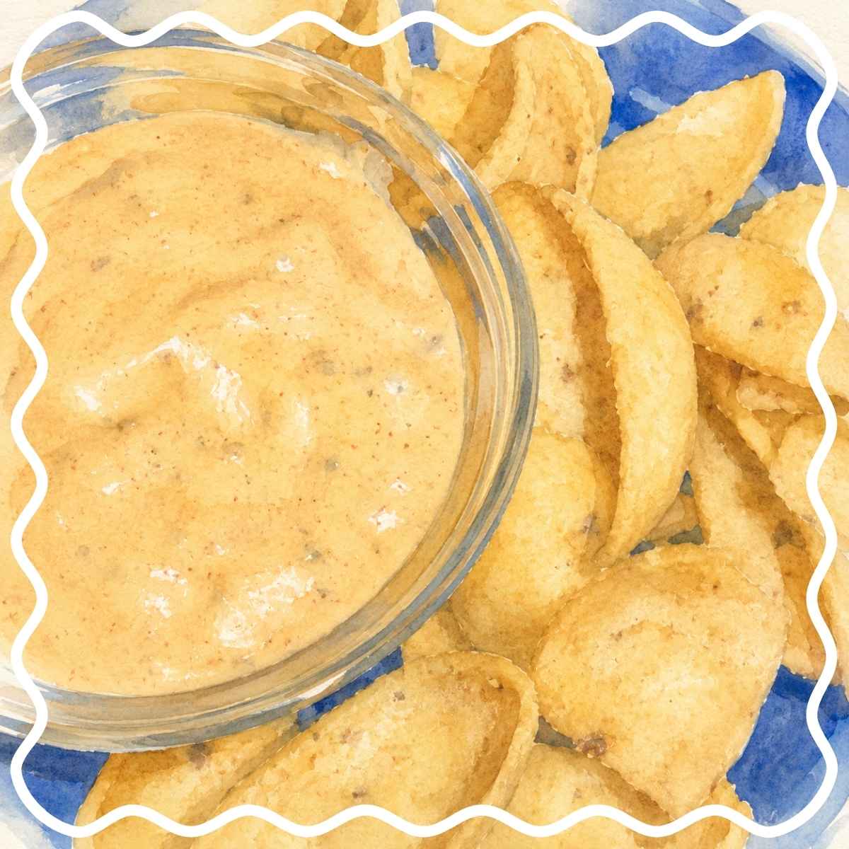 chili cheese dip with corn chips