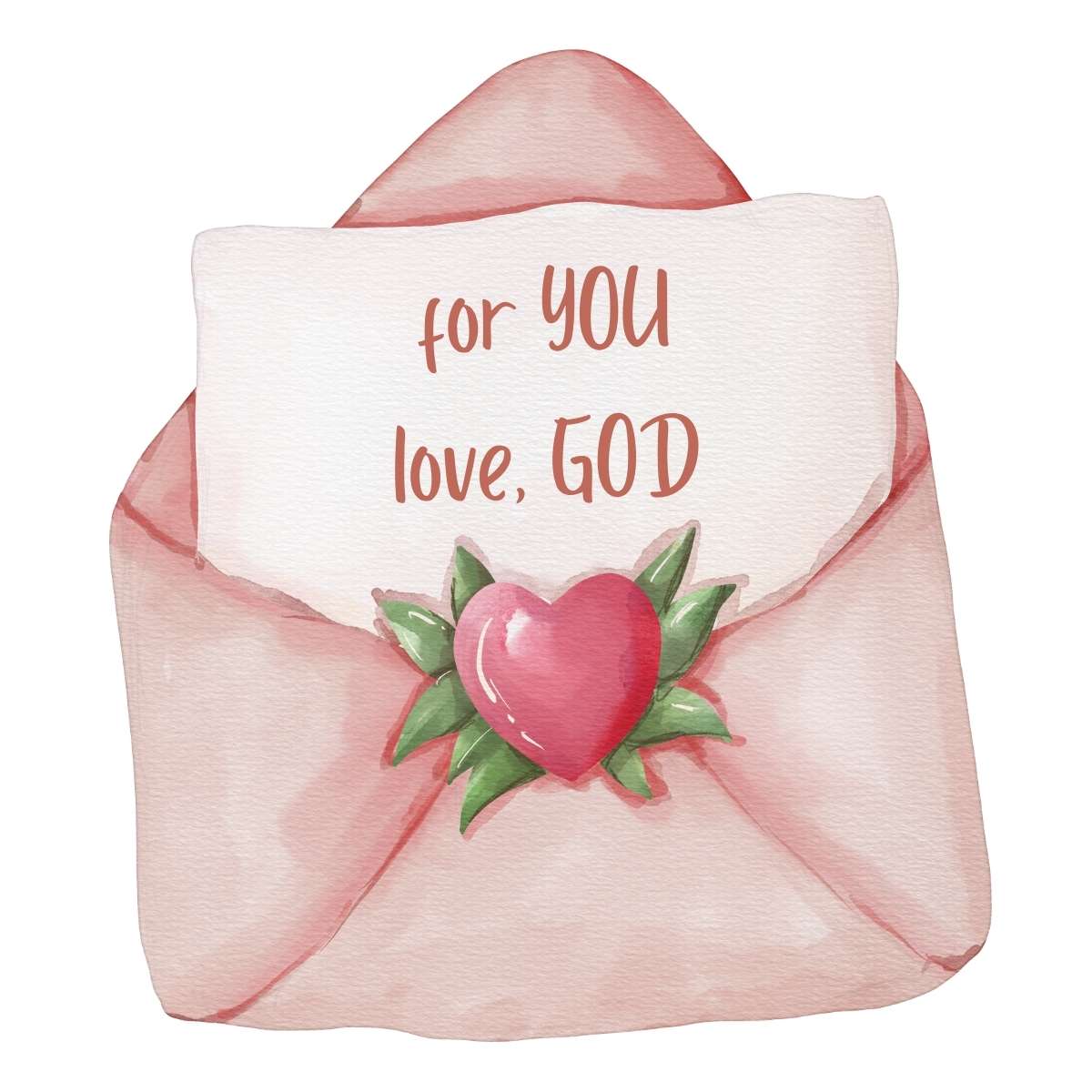 an envelope with a card saying "for you from God"