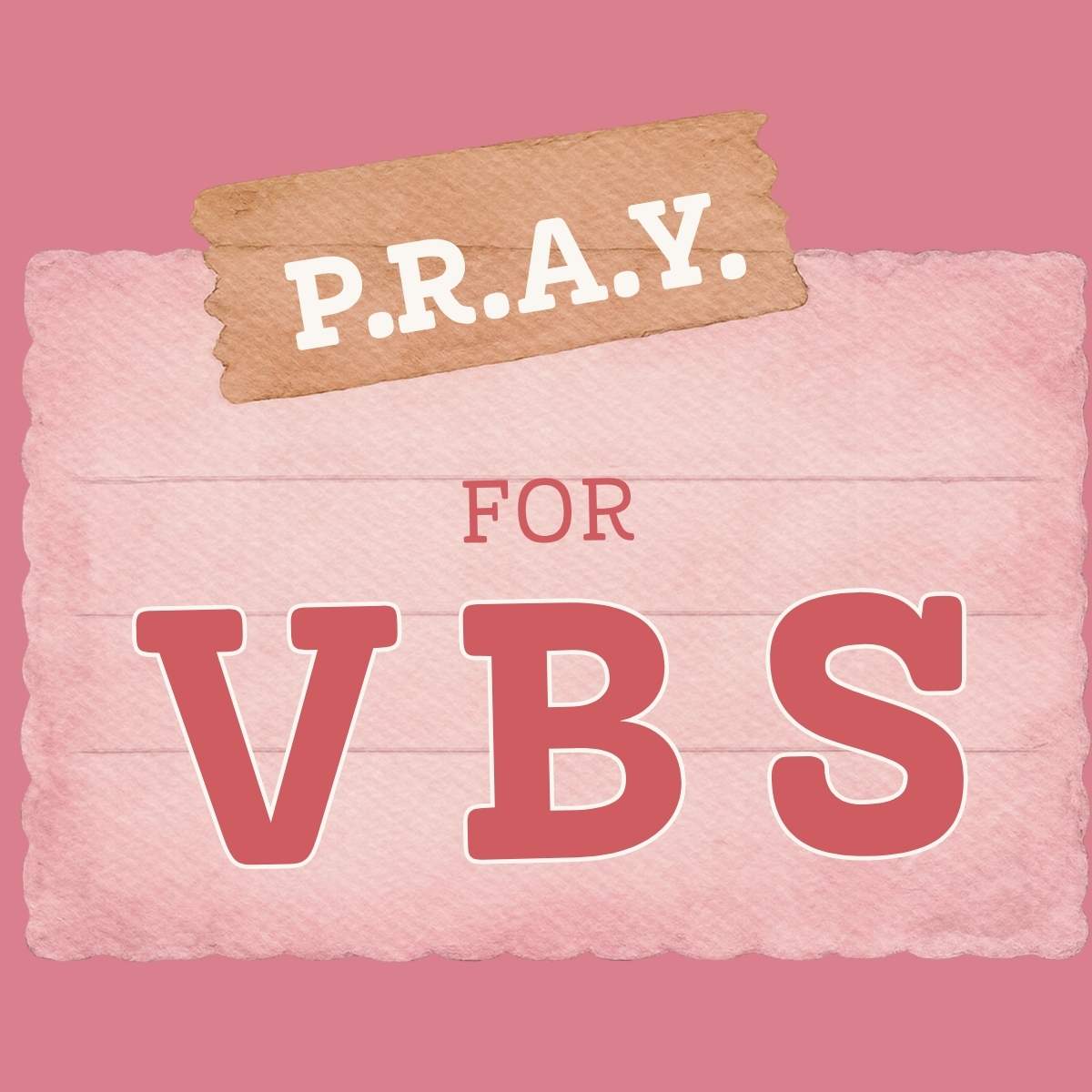 Sign - pray for VBS