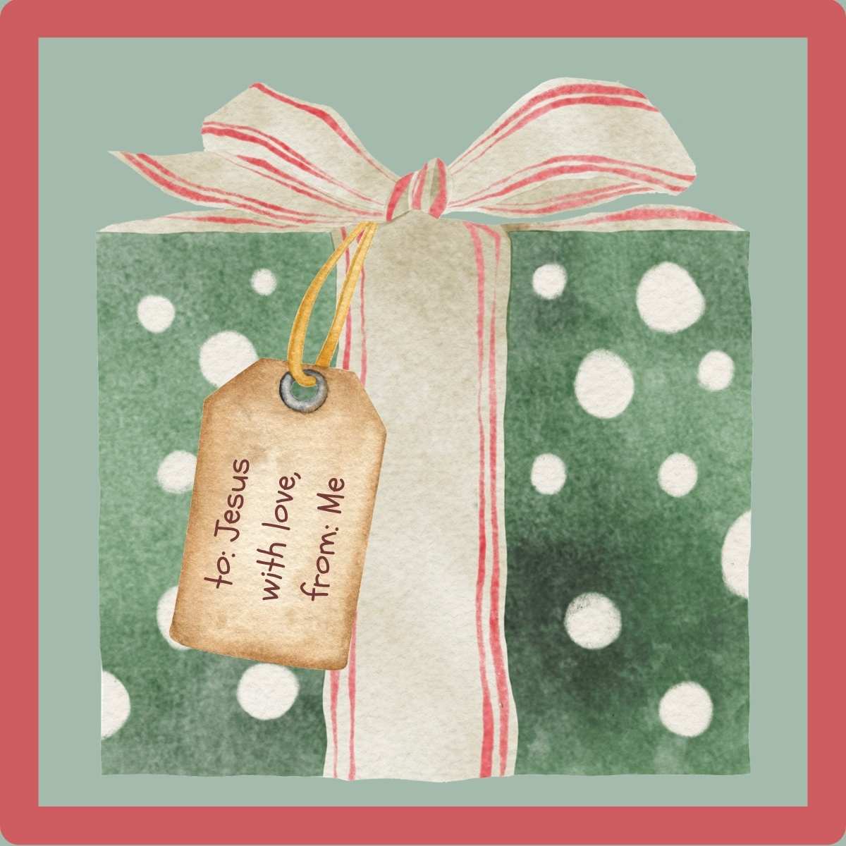picture of a gift with a tag