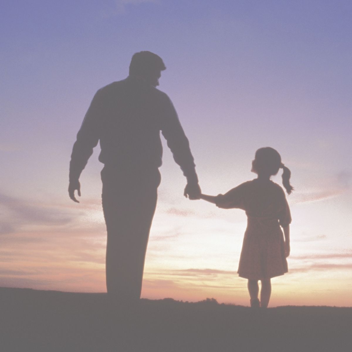 Picture of a daddy and daughter walking together