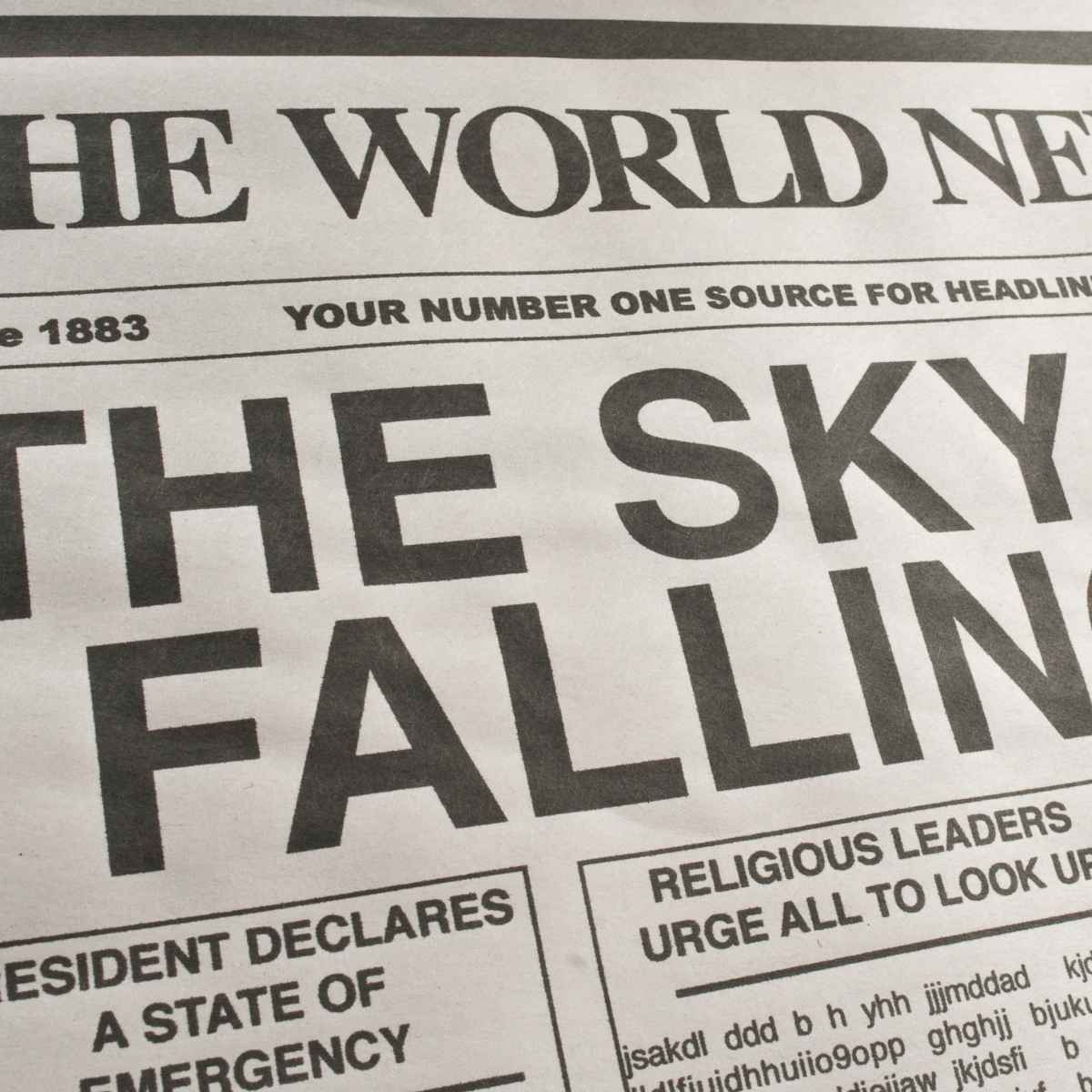 newspaper with bad news