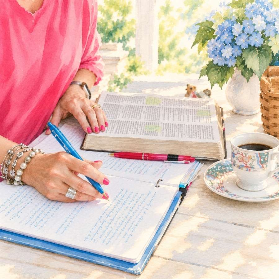 woman studying the Bible