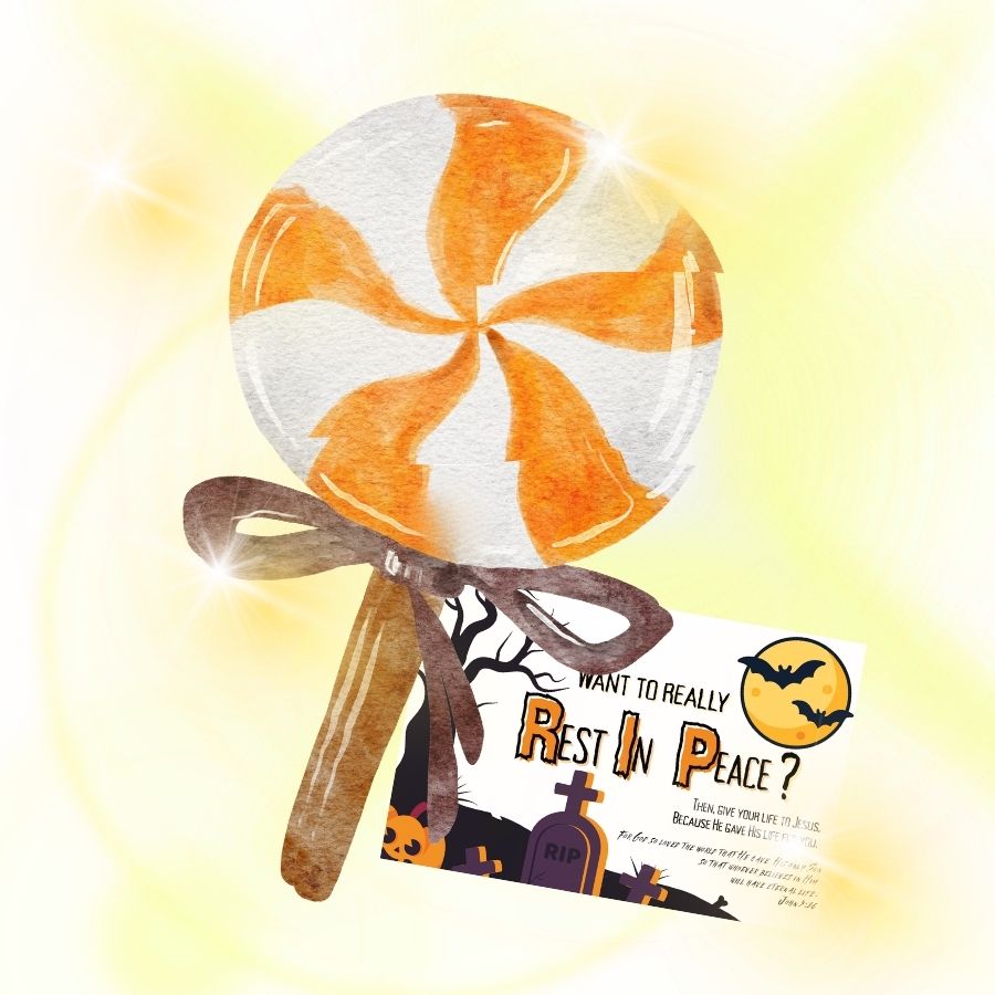 candy with a tag