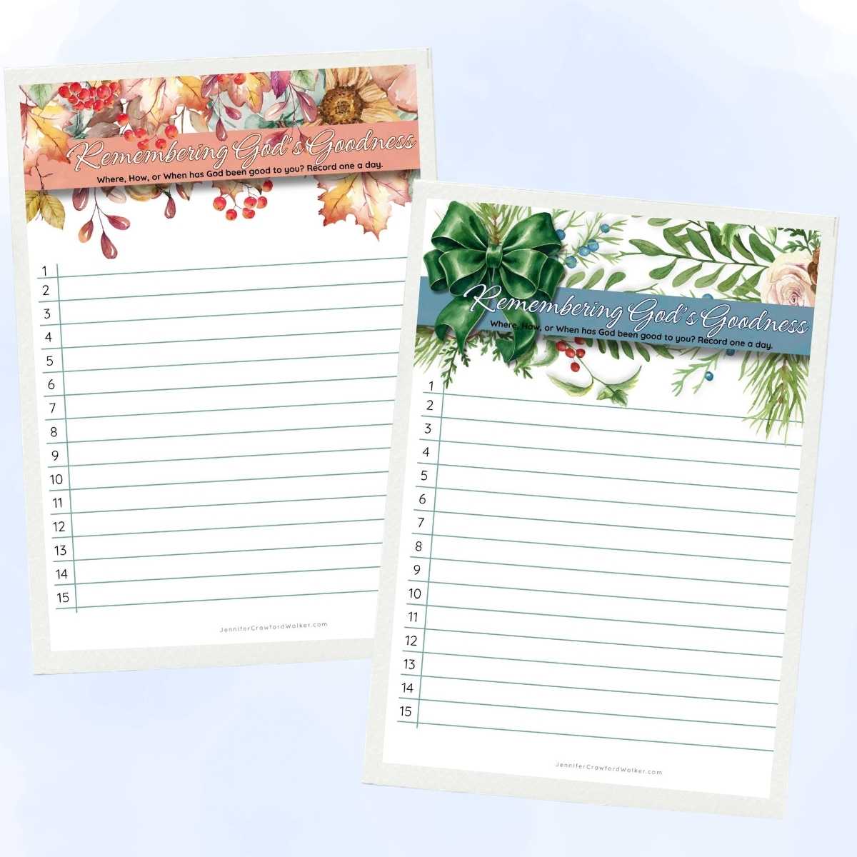 2 Gratitude lists